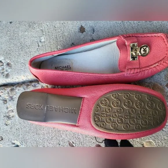 Michael Kors Hamilton Loafer Slip-On Moccasin Shoes Watermelon Women's Size 6M - Picture 8 of 11